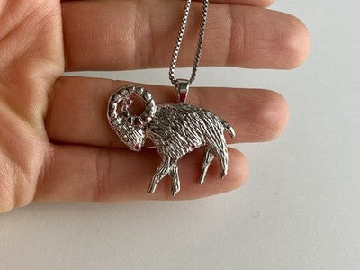 925 Sterling Silver "Aries" ?Hain With Pendant