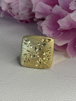 925 Sterling Silver Gold Plated Italy Ring Size 8