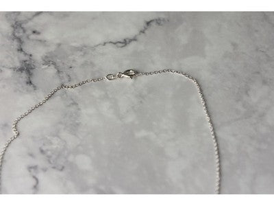925 Sterling Silver Dark Blue Spinel & CZ Chain With Pendant