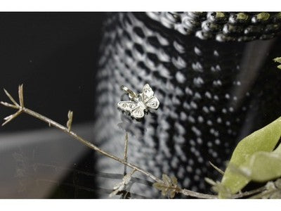 925 Sterling Silver CZ Butterfly Pendant