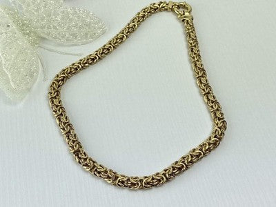 925 Sterling Silver Gold Plated Necklace Italy