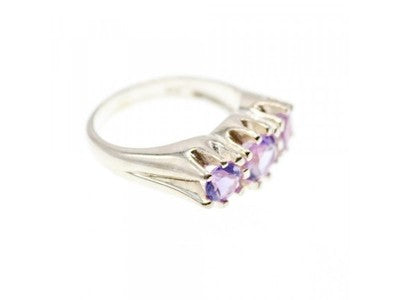 925 Sterling Ring Amethyst Ring Size 8.5