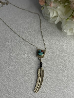 925 Sterling Silver Native American Necklace Length 20 Inch