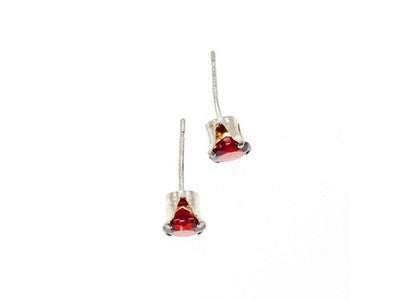 925 Sterling Silver Garnet Earrings
