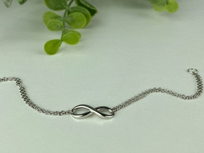925 Sterling Silver "Infinity" Bracelet 7 in