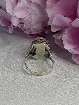 Vintage 925 Sterling Silver Tiger Eye Ring Size 9
