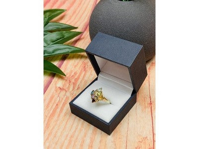 925 Sterling Silver Multi Gemstones Ring Size 9