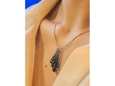 925 Sterling Silver Jewelry Glass Chain With Pendant