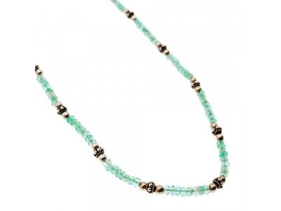 925 Sterling Silver Green Jade Necklace