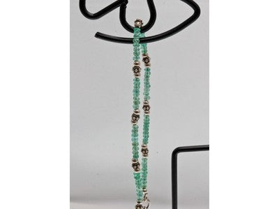 925 Sterling Silver Green Jade Necklace