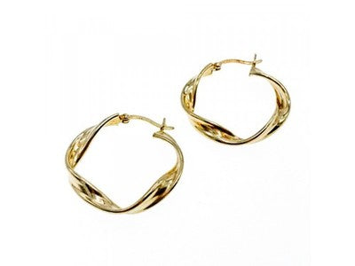 925 Sterling Silver Gold Plated Classic Earring