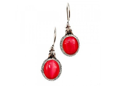 Vintage 925 Sterling Silver Agate Earrings