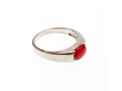 Vintage 925 Sterling Silver Agate Ring Size 7.25