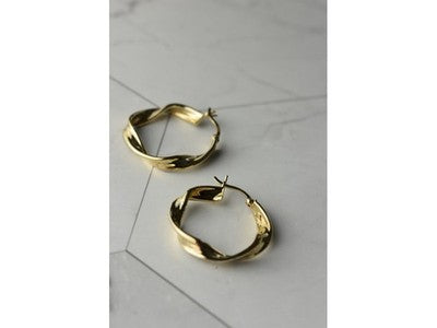 925 Sterling Silver Gold Plated Classic Earring