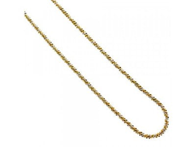 925 Sterling Silver Gold Plated Chain-Necklace Italy 20 In