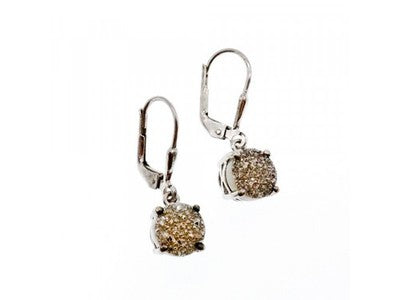 925 Sterling Silver Pyrite Earrings
