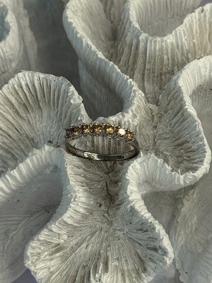 925 Sterling Silver Shiny CZ Ring Size 10