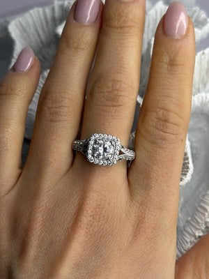 Shiny 925 Sterling Silver Cz Ring Size 10