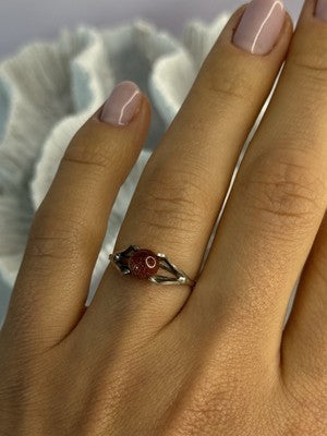 925 Sterling Silver Goldstone Ring Size 7