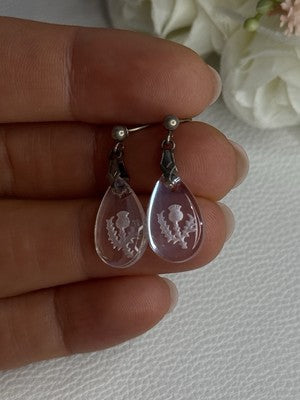 Aurora Borealis Teardrop 925 Sterling Silver Earrings Length 1 Inch