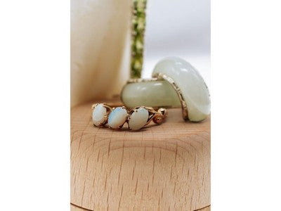 925 Sterling Silver Nephrite Stud Earrings