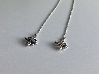 925 Sterling Silver Marcasites Threader Earrings