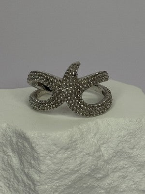 925 Sterling Silver "Sea Star" Ring Size 6-7 (Adjustable)