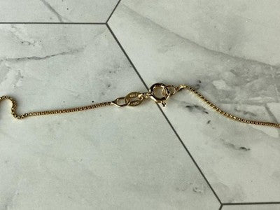 925 Sterling Silver Gold Plated Rubies & Sapphires Chain With Pendant Italy