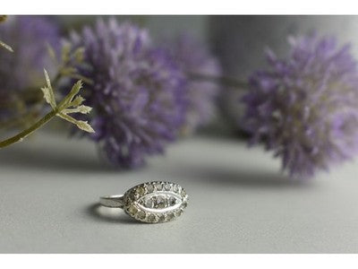 925 Sterling Silver White Beryl/Goshenite Ring Size 5.5