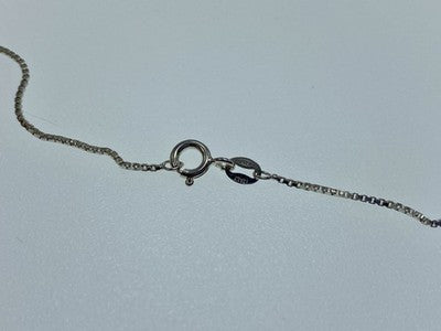 925 Sterling Silver Blue Enamel Chain With Pendant
