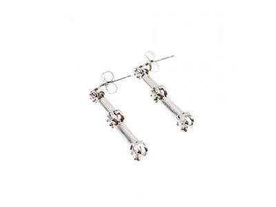 10K White Gold Diamonds Stud Earrings