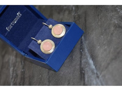 925 Sterling Silver Rose Quartz Earrings