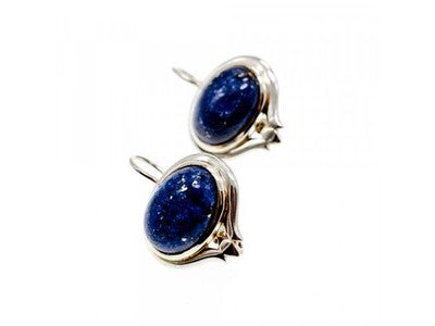 925 Sterling Silver Sodalite Earrings