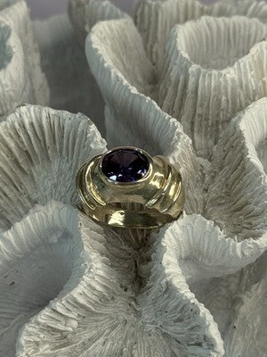 925 Sterling Silver Amethyst Ring Size 7