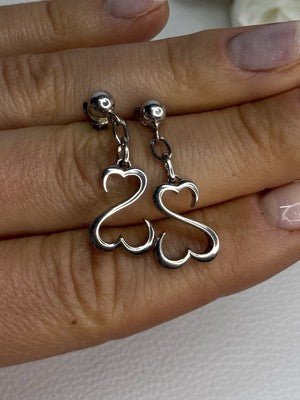 Beautiful 925 Sterling Silver Earrings Length 1.15 Inch