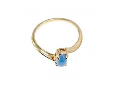 10K Yellow Gold Star Sapphire Ring Size 5.5