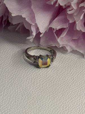 925 Sterling Silver CZ Ring Size 9
