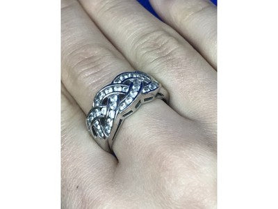 925 Sterling Silver CZ Ring Size 8.5