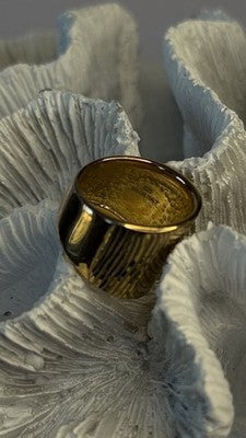 Elegant Italy Milor 925 Sterling Silver Gold Plated Ring Size 6