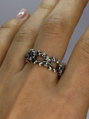 925 Sterling Silver Skull Ring Size 10.5