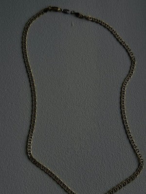 14K Yellow Gold & 925 Sterling Silver Italy Chain Necklace Length 20 in