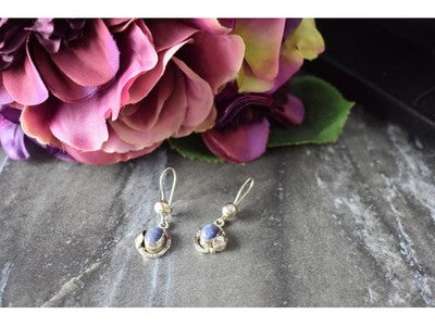 925 Sterling Silver Sodalite Earrings