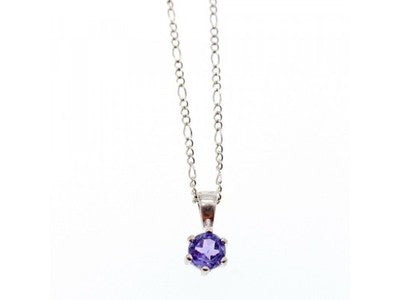 925 Sterling Silver Iolite Chain With Pendant