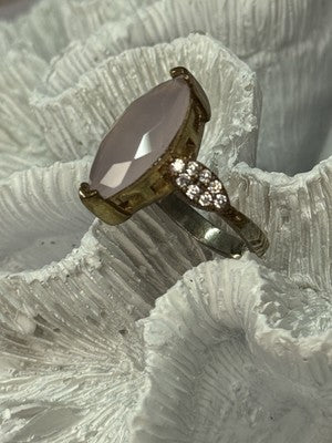 925 Sterling Silver Alpanite & CZ Ring Size 10.5