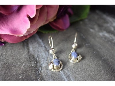 925 Sterling Silver Sodalite Earrings