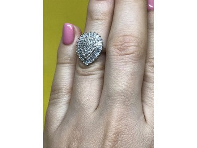 925 Sterling Silver CZ Ring Size 5.5