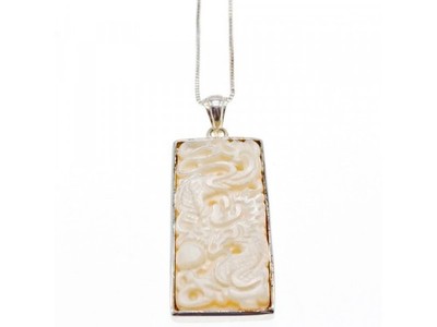 925 Sterling Silver Ivory Chain With Pendant