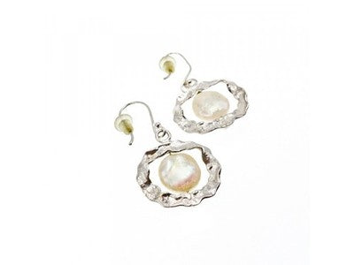 925 Sterling Silver Pearl "Shell" Earrings