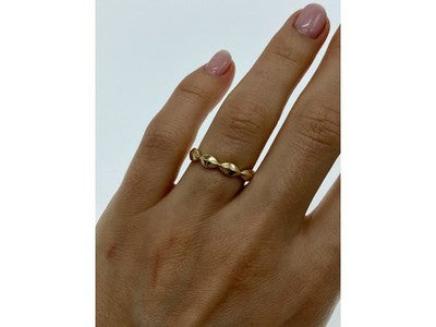 925 Sterling Silver Gold Plated Ring Size 6.5