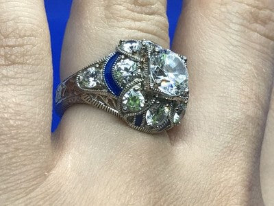 925 Sterling Silver CZ Ring Size 6.5